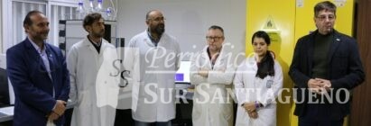 Equipo de investigadores científicos del Inbionatec; a la derecha el director Claudio Borsarelli.